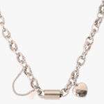 Heart Pendant Titanium Bracelet for Women, Stainless Steel