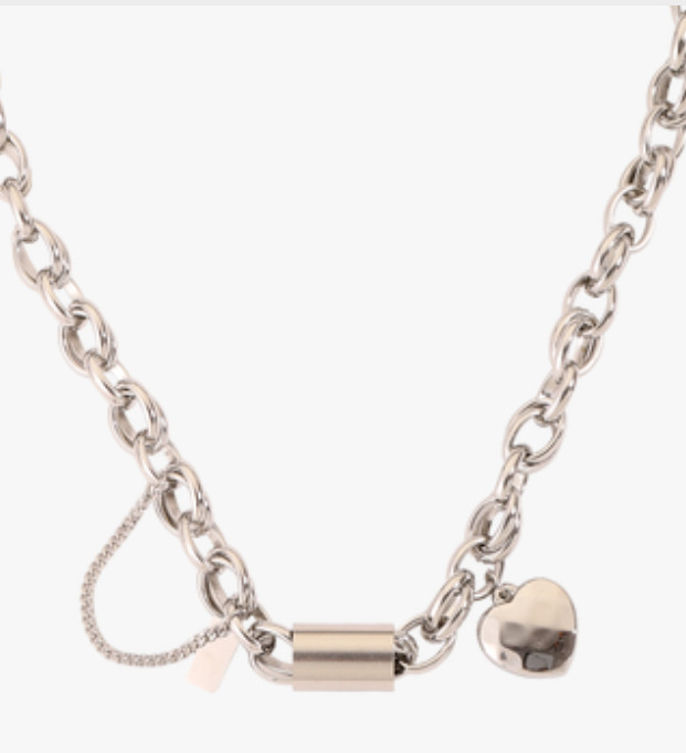Heart Pendant Titanium Bracelet for Women, Stainless Steel