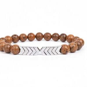 Grounding Elastic Yoga Bracelet with 8 mm Black Tourmaline Look