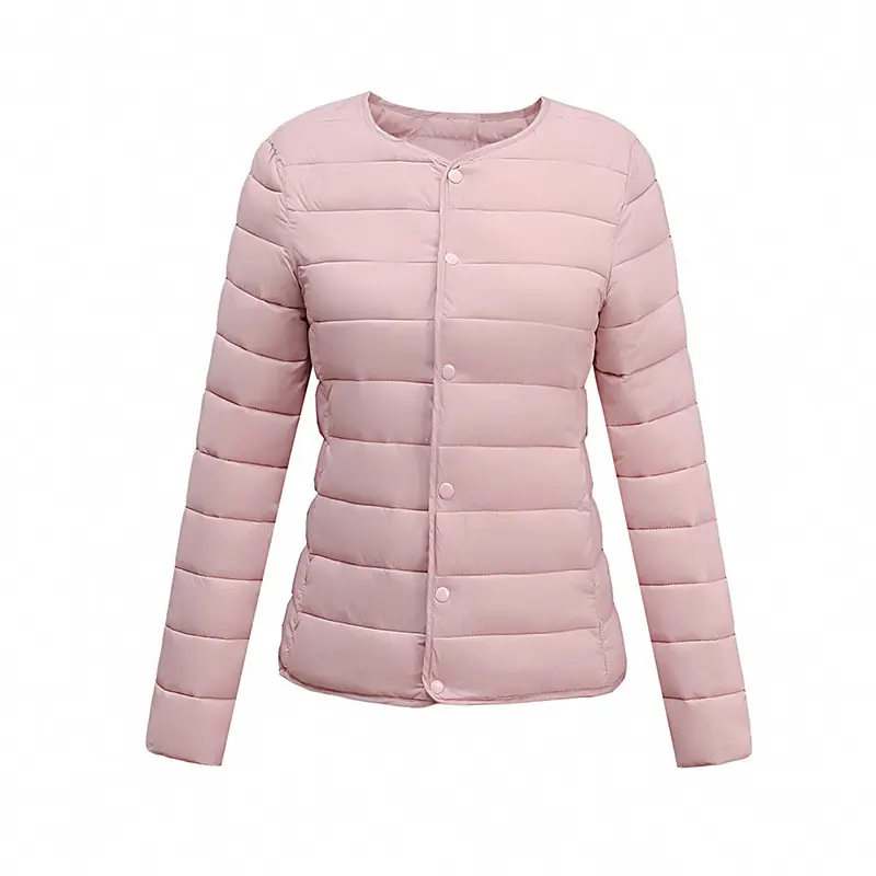 Lightweight Women’s Short Crewneck Cotton Liner Jacket