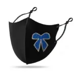 Shiny Diamond Bow Cloth Face Mask with Dustproof Fit