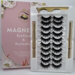 Waterproof Non-Bleaching Magnetic False Eyelashes Set - 10 Pairs