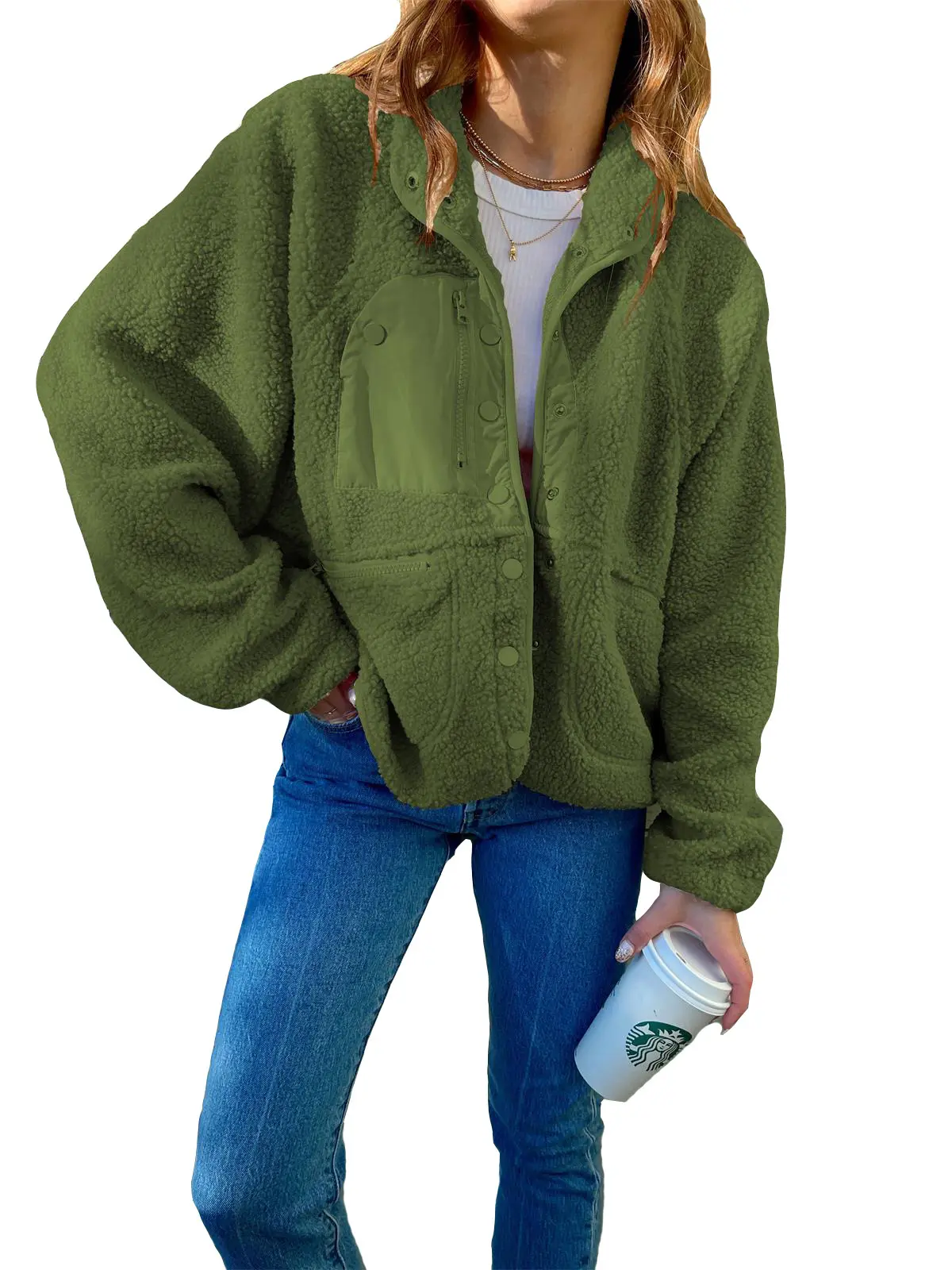 Short Cardigan Plush Jacket Lamb Wool Coat Short Cardigan Plush Jacket Lamb Wool Coat