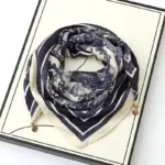 Thermal Square Scarf With Magnetic Clasp Triangular Silk Scarf Cotton Neck Warmer For Women
