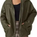 Women's Artificial Leather Plus Size Motorcycle Jacket