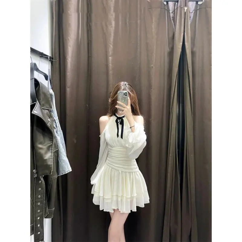 Fashion Lady Off-shoulder Halter Dress