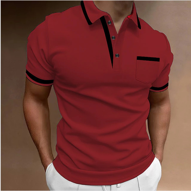 Men’s Printed Short Sleeve Shirt Square Collar Double Buckle Men’s Printed Short Sleeve Shirt Square Collar Double Buckle