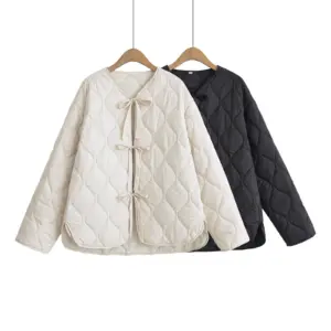 European And American-style Fashionable Cotton Coat For Women With A Heart-shaped Pattern