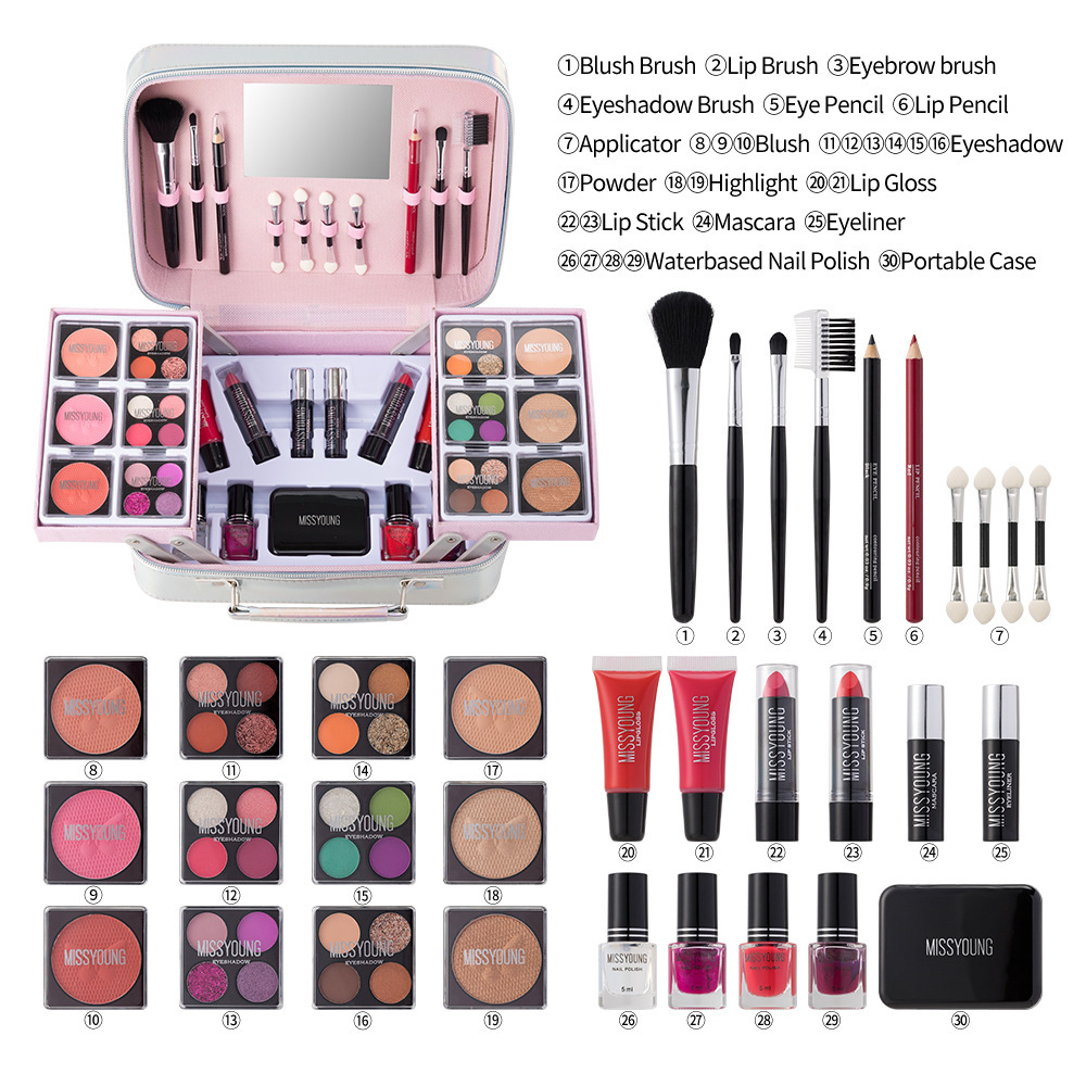 Complete Makeup Set Gift Box with 70.4 g Total Net