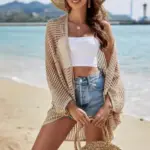 Vacation Shawl Women's Outerwear Hollow-out Cardigan Sun-protective Garment