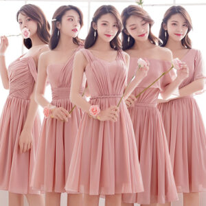 Chiffon Bridesmaid Dress for Graduation Group - Mid-Length