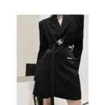 Statement Asymmetric Shoulder Women’s Blazer in Black