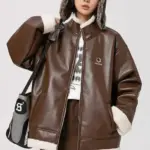 91e254c3-4d42-4bee-a429-54dbbabb54be.webp Warm Thickened Lambswool PU Leather Cotton Jacket - Black
