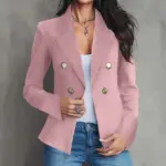 91f68fda-a36a-4ad8-8ccb-8f6772c3712d.webp Tailored Double-Breasted Women’s Blazer with Buttons - Black