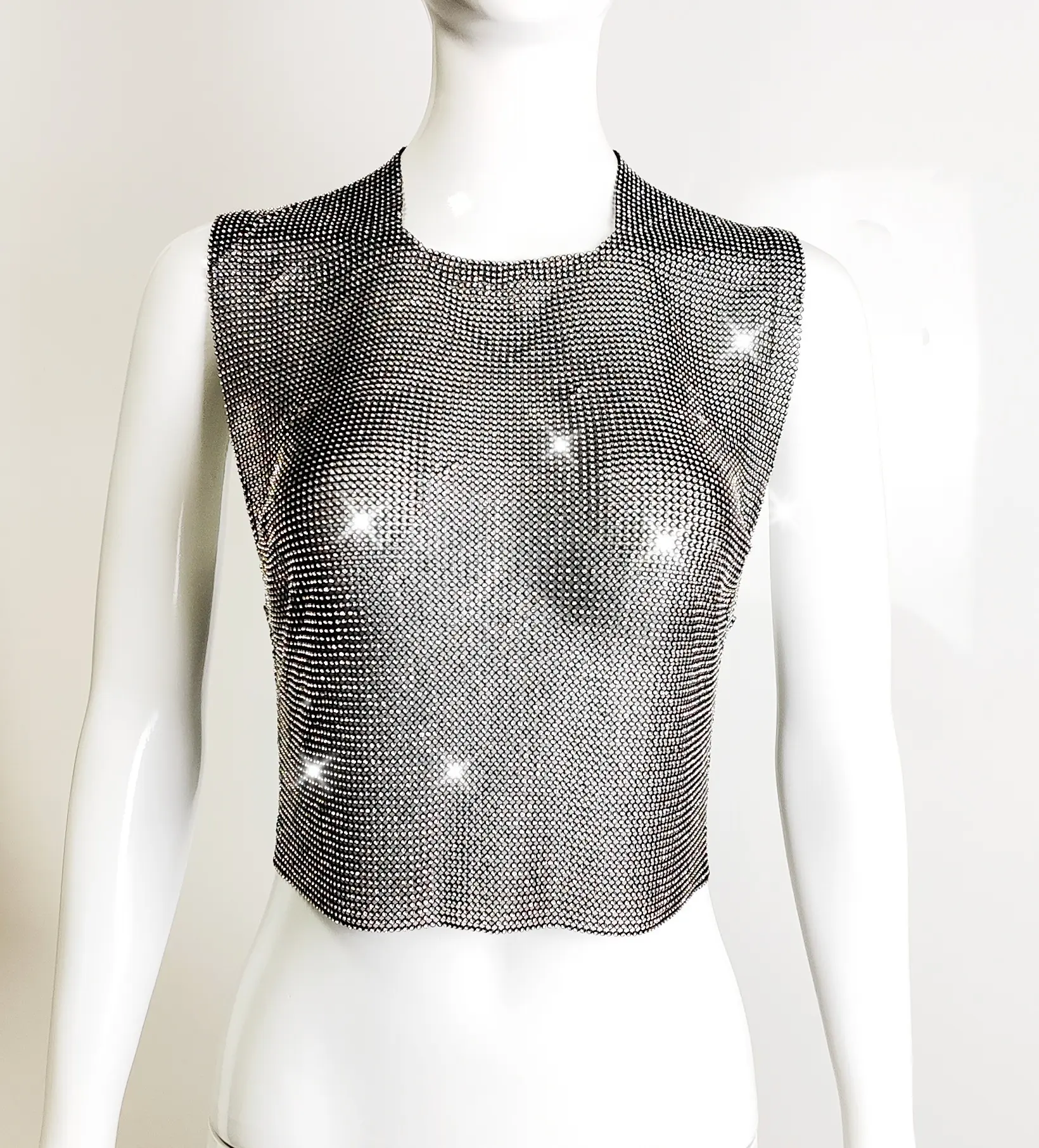 Women's Sexy Backless Slim-fit Crew Neck Tank Top