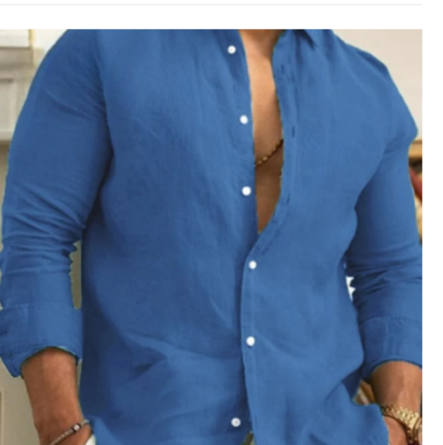 Non-Iron Linen Cotton Blend Button-Front Shirt for Summer