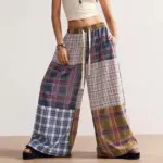 92258a3d-18de-4ecd-afb4-790c63df3201.webp Printed Wide-Leg Drawstring Pants for Women, Mid-Rise