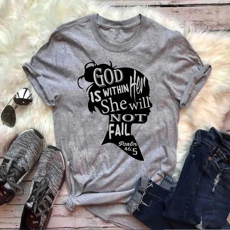 Cotton Letter Print Short Sleeve T-Shirt for Men & Women