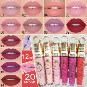 Non-Fading Matte Lip Gloss with No-Stick Cup, 12 ML