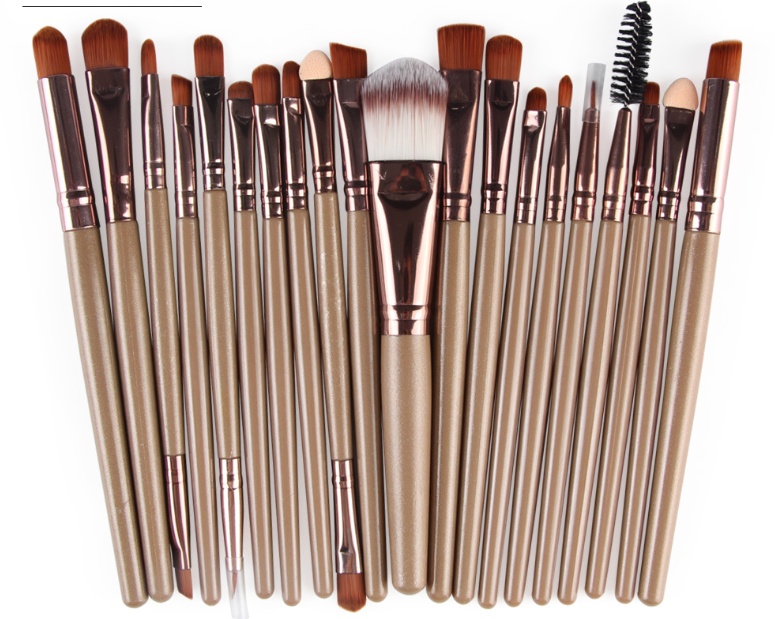Soft Corrugated Nylon Wool Makeup Brush Set, 16 cm Handles