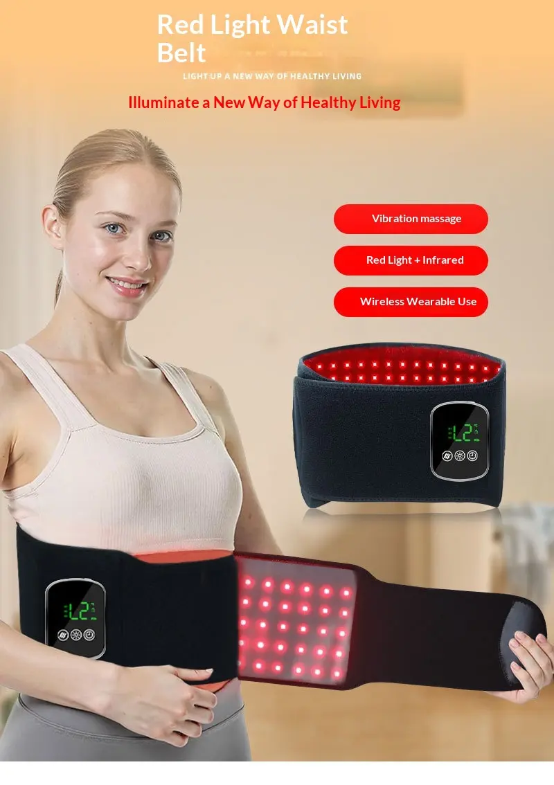 Infrared Heat Belt for Lower Back Pain Relief, USB Rechargeable