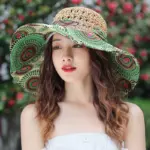 9328324e-e805-4210-bfea-155b7d69c28c.webp Summer Beach Sun Hat Beach Green Straw Hat For Women
