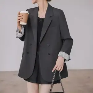 Comfortable Loose Fit Korean Style Blazer with Pockets