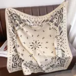 Retro Cashew Print 90 Large Scarf For Women Outerwear