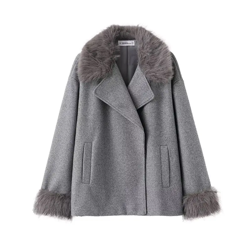 Women's Mid-length Hooded And Belted Wool Cape Coat Women's Mid-length Hooded And Belted Wool Cape Coat