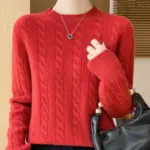 953ebe17-84d4-4cde-86aa-78e3d4c4e20c-1.webp Loose And Sweet Cable-knit Crewneck Sweater
