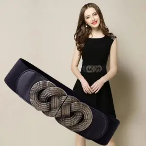 European And American Retro Elastic Wide Belt