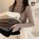 Women's Fashion Turtleneck Slim-Fit Knitted Sweater