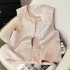 Womens Sleeveless New Chinese-Style Frog-Button Waistcoat Top Womens Sleeveless New Chinese-Style Frog-Button Waistcoat Top
