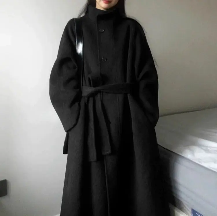 Women's New Wool Coat Petite Korean Mid-length