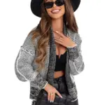 Cardigan Long-sleeve Loose-fit Jacket Top