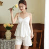 Lightweight Ice Silk Women’s Slip Pajama Set, Shorts