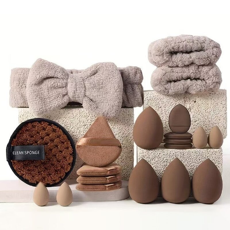 Smooth Blending Sponge Puff 40-Piece Makeup Tool Set Case Smooth Blending Sponge Puff 40-Piece Makeup Tool Set Case
