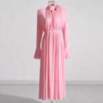 Three-dimensional Flower Decoration Long Dress Women