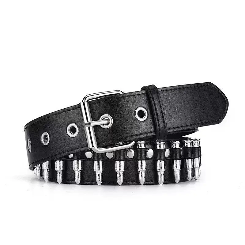 Rivet Belt Black Spicy Girl Style Punk-inspired Versatile Rivet Belt Black Spicy Girl Style Punk-inspired Versatile