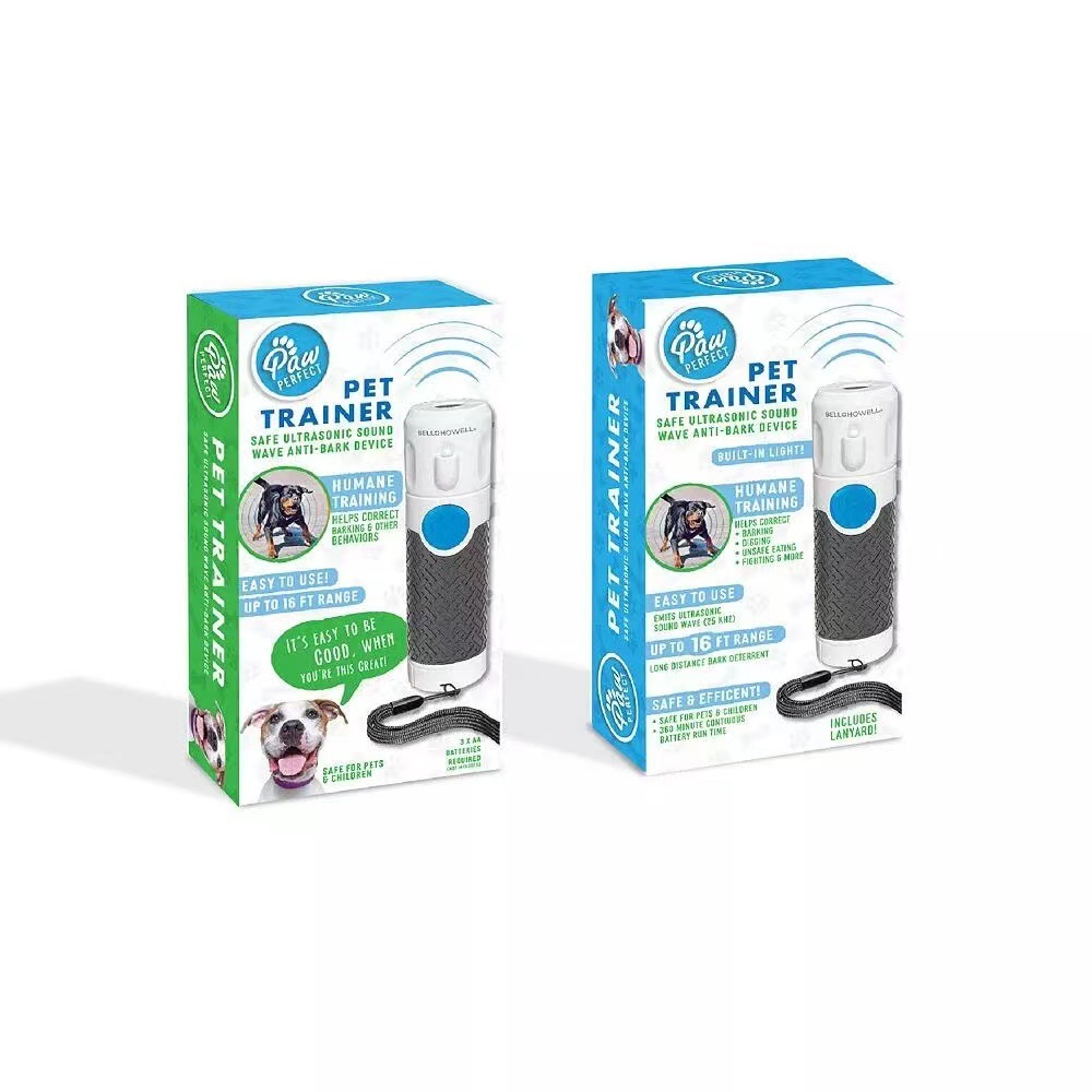 Ultrasonic Handheld Dog Trainer for Bark Control, White ABS