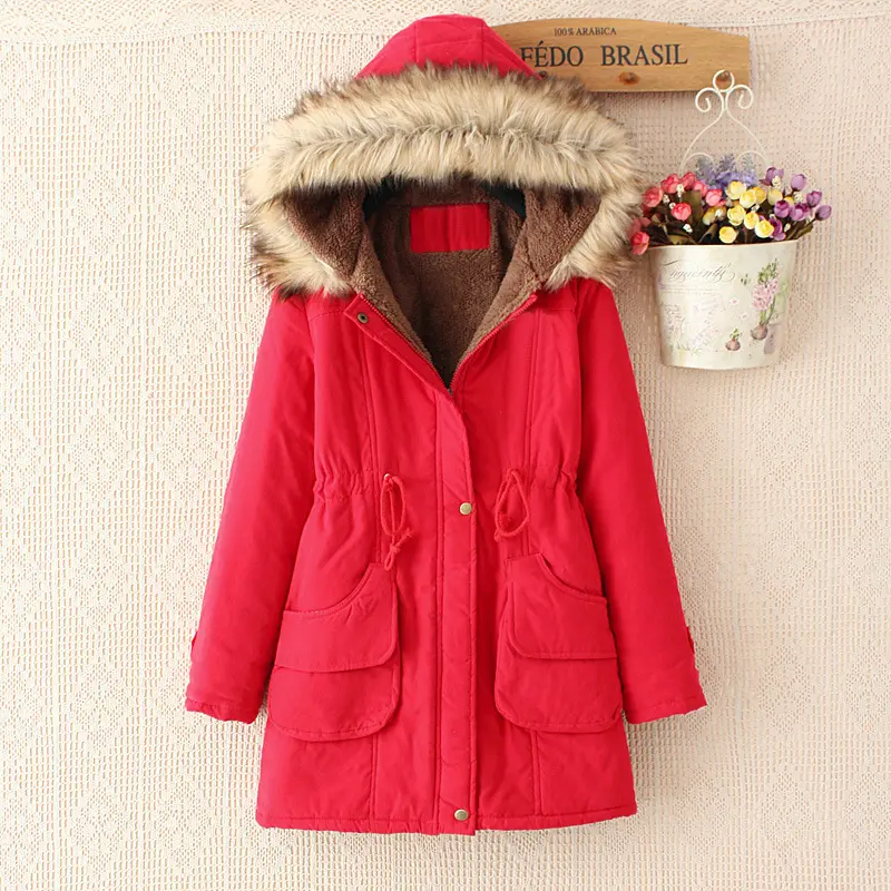 Comfortable Mid-Length Cotton Hoodie with Drawstring Fit
