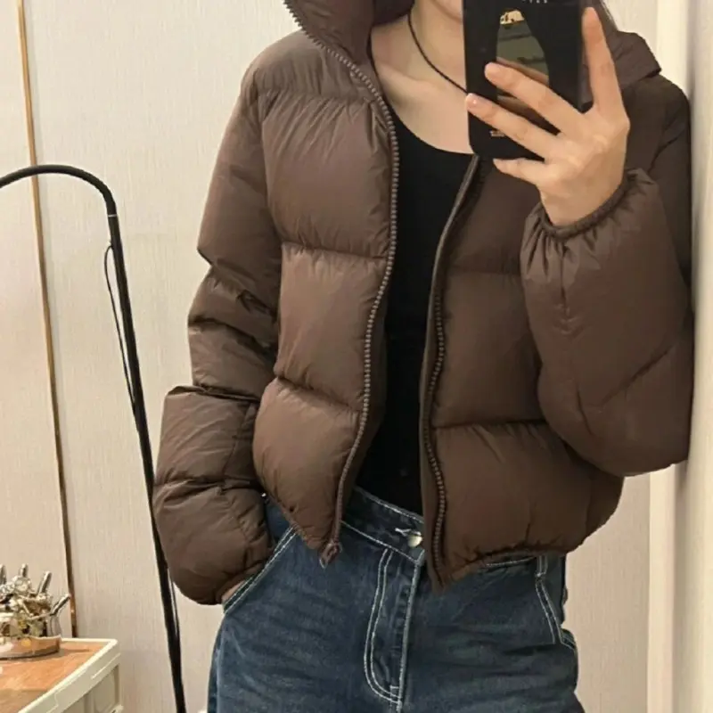 Warmth-Boosting Short Padded Cotton-Blend Coat for Women Warmth-Boosting Short Padded Cotton-Blend Coat for Women