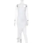 Fashion Lady Texture Split Features Fabric Dress