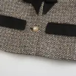 Textured Small Blazer with Fragrance Bow Detail