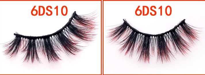 Gradient Color 6 D Mink Effect False Eyelashes, Black Stem Gradient Color 6 D Mink Effect False Eyelashes, Black Stem