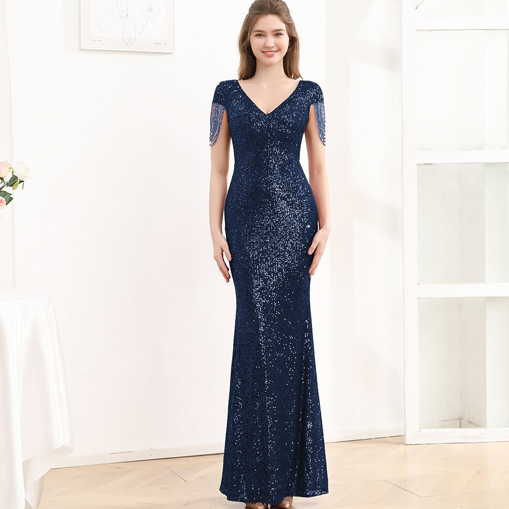 Sequined Slim Fit Slimming Long Dress Women Sequined Slim Fit Slimming Long Dress Women