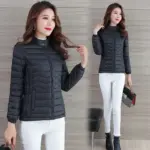 Short Lightweight Slim Fit Cotton Coat For Women