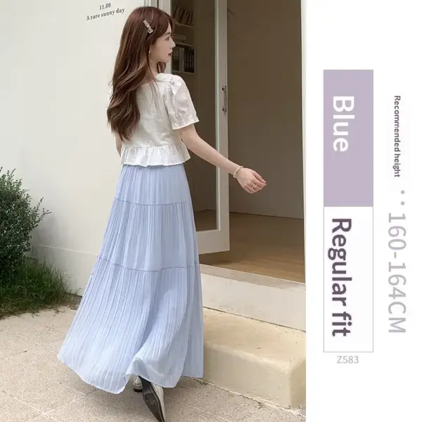 Womens Purple High-Waisted Flowy Fluffy Knit Skirt Womens Purple High-Waisted Flowy Fluffy Knit Skirt