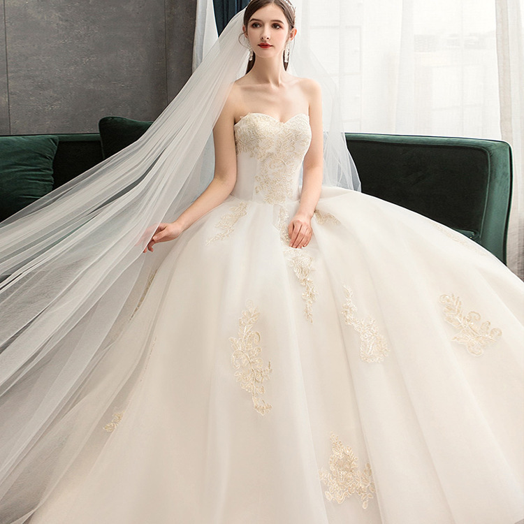 Bride Long-sleeved Forest Super Fairy Dream Luxury Luxury Starry Sky Trailing Bride Long-sleeved Forest Super Fairy Dream Luxury Luxury Starry Sky Trailing