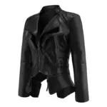 9ddb41e5-989b-4308-bc1d-796243d3f378.webp PU Leather Zippered Patchwork Jacket Coats